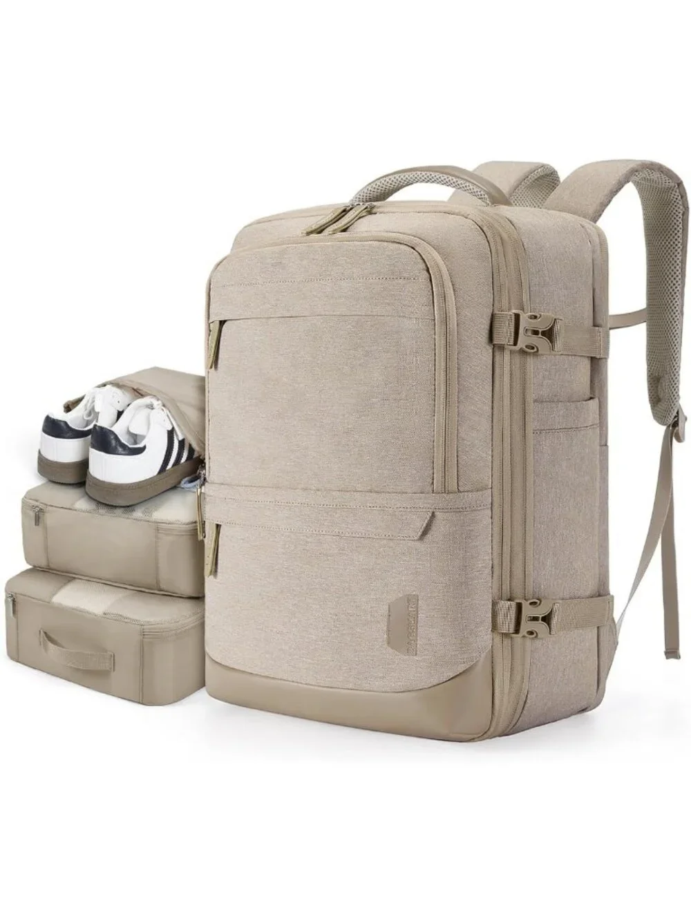 Expandable 37L Travel Backpack - Compression Carry-On Daypack for Adventures